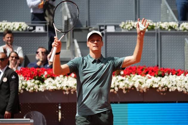 Jannik Sinner (ITA) vs Cameron Norrie (FRA) during Masters Series Madrid 2026 in Madrid, 28 April 2026. Cordon Press 