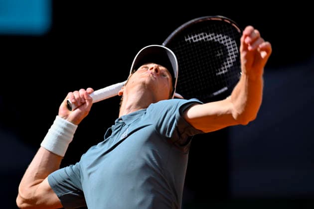 April 28, 2026, Madrid, Madrid, Spain: JANNIK SINNER of italy - NIKE during the Mutua Madrid Open 2026, ATP, Tennis Herren Masters 1000 and WTA, Tennis Damen 1000 tennis tournament, celebrated at Caja Magica on April 28, 2026 in Madrid, Spain. Mutua Madrid Open 2026 - Day 9 (04.28.26) - ZUMAc312 20260428_zsp_c312_017 Copyright: xOscarxManuelxSanchezx