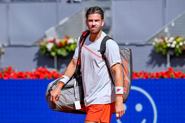 April 28, 2026, Madrid, Madrid, Spain: CAMERON NORRIE of united kingdom - K-SWISS during the Mutua Madrid Open 2026, ATP, Tennis Herren Masters 1000 and WTA, Tennis Damen 1000 tennis tournament, celebrated at Caja Magica on April 28, 2026 in Madrid, Spain. Mutua Madrid Open 2026 - Day 9 (04.28.26) - ZUMAc312 20260428_zsp_c312_022 Copyright: xOscarxManuelxSanchezx