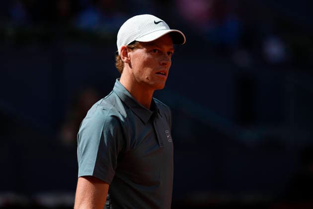 April 28, 2026, Madrid, Madrid, Spain: Jannik Sinner of Italy plays against Cameron Norrie of Great Britain during the Mutua Madrid Open 2026, ATP, Tennis Herren Masters 1000 and WTA, Tennis Damen 1000, at La Caja Magica on April 28, 2026 in Madrid, Spain. Madrid Spain - ZUMAa181 20260428_zaa_a181_034 Copyright: xOscarxJ.xBarrosox