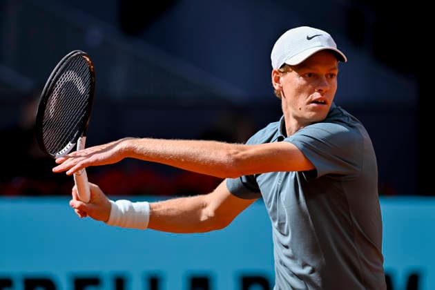 April 28, 2026, Madrid, Madrid, Spain: JANNIK SINNER of italy - NIKE during the Mutua Madrid Open 2026, ATP, Tennis Herren Masters 1000 and WTA, Tennis Damen 1000 tennis tournament, celebrated at Caja Magica on April 28, 2026 in Madrid, Spain. Mutua Madrid Open 2026 - Day 9 (04.28.26) - ZUMAc312 20260428_zsp_c312_027 Copyright: xOscarxManuelxSanchezx