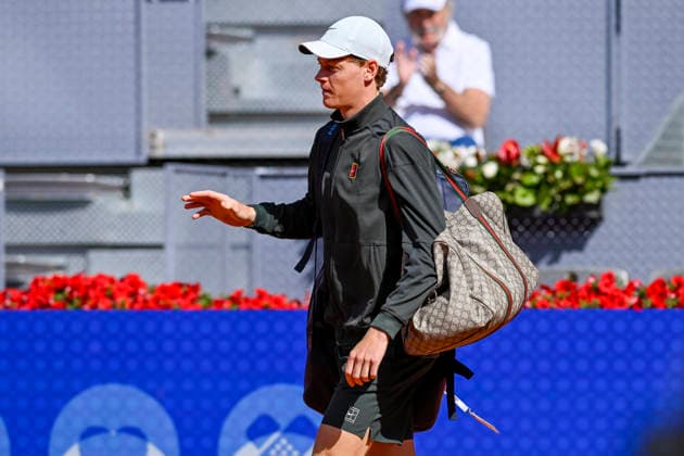 April 28, 2026, Madrid, Madrid, Spain: JANNIK SINNER of italy - NIKE during the Mutua Madrid Open 2026, ATP, Tennis Herren Masters 1000 and WTA, Tennis Damen 1000 tennis tournament, celebrated at Caja Magica on April 28, 2026 in Madrid, Spain. Mutua Madrid Open 2026 - Day 9 (04.28.26) - ZUMAc312 20260428_zsp_c312_033 Copyright: xOscarxManuelxSanchezx