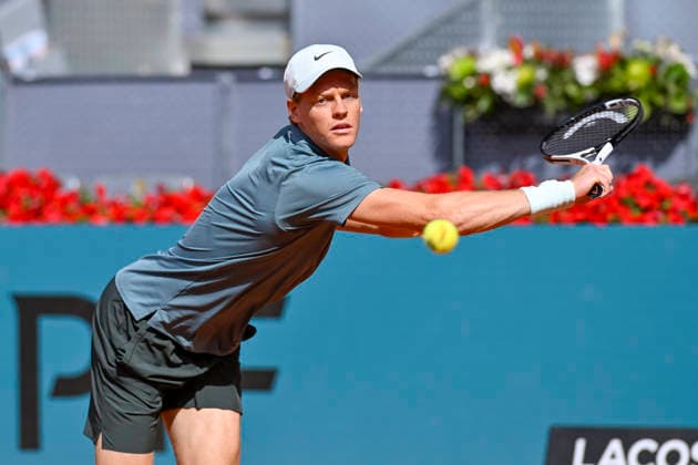 April 28, 2026, Madrid, Madrid, Spain: JANNIK SINNER of italy - NIKE during the Mutua Madrid Open 2026, ATP, Tennis Herren Masters 1000 and WTA, Tennis Damen 1000 tennis tournament, celebrated at Caja Magica on April 28, 2026 in Madrid, Spain. Mutua Madrid Open 2026 - Day 9 (04.28.26) - ZUMAc312 20260428_zsp_c312_034 Copyright: xOscarxManuelxSanchezx