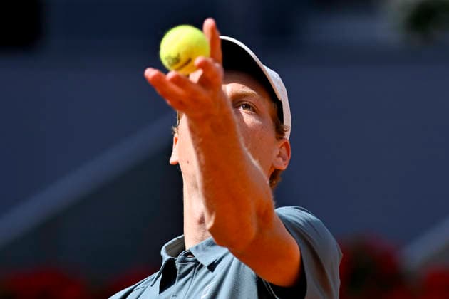 April 28, 2026, Madrid, Madrid, Spain: JANNIK SINNER of italy - NIKE during the Mutua Madrid Open 2026, ATP, Tennis Herren Masters 1000 and WTA, Tennis Damen 1000 tennis tournament, celebrated at Caja Magica on April 28, 2026 in Madrid, Spain. Mutua Madrid Open 2026 - Day 9 (04.28.26) - ZUMAc312 20260428_zsp_c312_037 Copyright: xOscarxManuelxSanchezx
