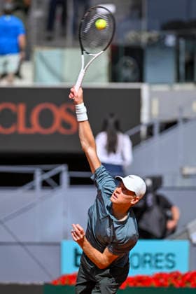 April 28, 2026, Madrid, Madrid, Spain: JANNIK SINNER of italy - NIKE during the Mutua Madrid Open 2026, ATP, Tennis Herren Masters 1000 and WTA, Tennis Damen 1000 tennis tournament, celebrated at Caja Magica on April 28, 2026 in Madrid, Spain. Mutua Madrid Open 2026 - Day 9 (04.28.26) - ZUMAc312 20260428_zsp_c312_042 Copyright: xOscarxManuelxSanchezx