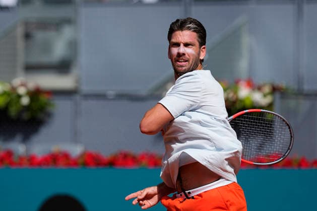 April 28, 2026, Madrid, Madrid, Spain: Cameron Norrie of Great Britain plays against Jannik Sinner of Italy during the Mutua Madrid Open 2026, ATP, Tennis Herren Masters 1000 and WTA, Tennis Damen 1000, at La Caja Magica on April 28, 2026 in Madrid, Spain. Madrid Spain - ZUMAa181 20260428_zaa_a181_031 Copyright: xOscarxJ.xBarrosox