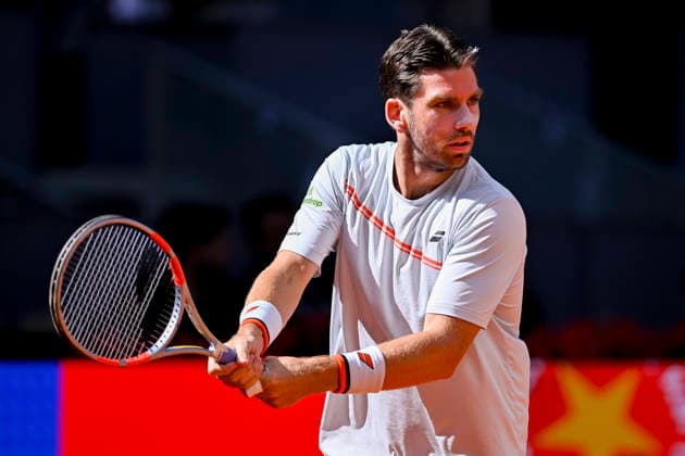 April 28, 2026, Madrid, Madrid, Spain: CAMERON NORRIE of united kingdom - K-SWISS during the Mutua Madrid Open 2026, ATP, Tennis Herren Masters 1000 and WTA, Tennis Damen 1000 tennis tournament, celebrated at Caja Magica on April 28, 2026 in Madrid, Spain. Mutua Madrid Open 2026 - Day 9 (04.28.26) - ZUMAc312 20260428_zsp_c312_051 Copyright: xOscarxManuelxSanchezx