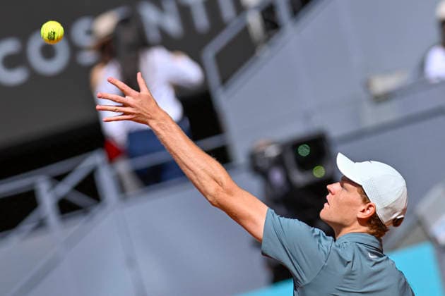 April 28, 2026, Madrid, Madrid, Spain: JANNIK SINNER of italy - NIKE during the Mutua Madrid Open 2026, ATP, Tennis Herren Masters 1000 and WTA, Tennis Damen 1000 tennis tournament, celebrated at Caja Magica on April 28, 2026 in Madrid, Spain. Mutua Madrid Open 2026 - Day 9 (04.28.26) - ZUMAc312 20260428_zsp_c312_052 Copyright: xOscarxManuelxSanchezx