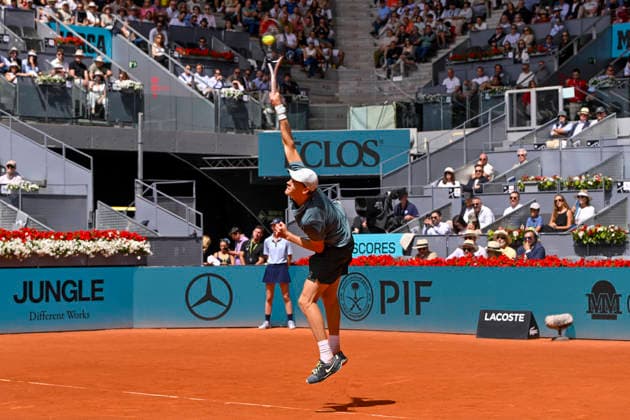 April 28, 2026, Madrid, Madrid, Spain: JANNIK SINNER of italy - NIKE during the Mutua Madrid Open 2026, ATP, Tennis Herren Masters 1000 and WTA, Tennis Damen 1000 tennis tournament, celebrated at Caja Magica on April 28, 2026 in Madrid, Spain. Madrid Spain - ZUMAc312 20260428_zsp_c312_151 Copyright: xOscarxManuelxSanchezx