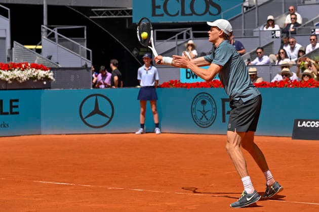 April 28, 2026, Madrid, Madrid, Spain: JANNIK SINNER of italy - NIKE during the Mutua Madrid Open 2026, ATP, Tennis Herren Masters 1000 and WTA, Tennis Damen 1000 tennis tournament, celebrated at Caja Magica on April 28, 2026 in Madrid, Spain. Madrid Spain - ZUMAc312 20260428_zsp_c312_152 Copyright: xOscarxManuelxSanchezx