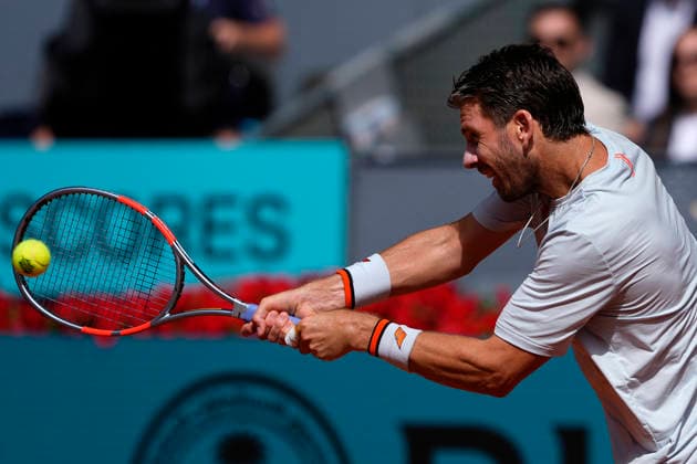 MADRID OPEN TENNIS 2026. ATP, Tennis Herren SINNER ¢ ITA v NORRIE ¢ GBR Cameron Norrie, Great Britain, during Madrid Open Tennis 2025 match. April 28, 2026.(ALTERPHOTOS Acero) MadridSpain  Copyright: xAcerox