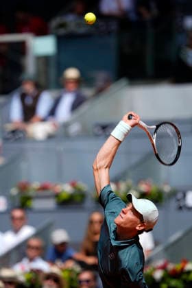 MADRID OPEN TENNIS 2026. ATP, Tennis Herren SINNER ¢ ITA v NORRIE ¢ GBR Jannik Sinner, Italy, during Madrid Open Tennis 2025 match. April 28, 2026.(ALTERPHOTOS Acero) MadridSpain  Copyright: xAcerox