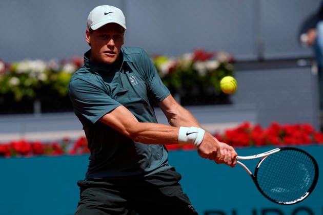 Jannik Sinner, Italy, during Madrid Open Tennis 2025 match. April 28, 2026. (20260428236)
