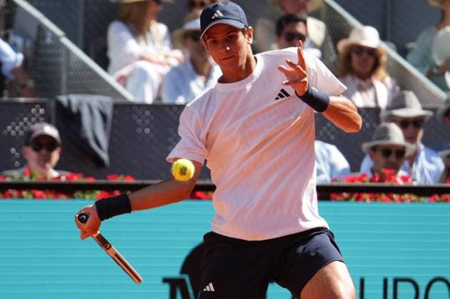 Vit Kopriva (CHE) vs Rafael Jodar (ESP) during Masters Series Madrid 2026 in Madrid, 28 April 2026. Cordon Press 
