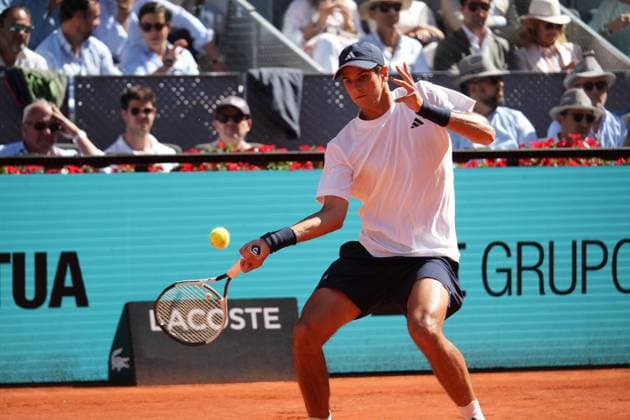 Vit Kopriva (CHE) vs Rafael Jodar (ESP) during Masters Series Madrid 2026 in Madrid, 28 April 2026. Cordon Press 