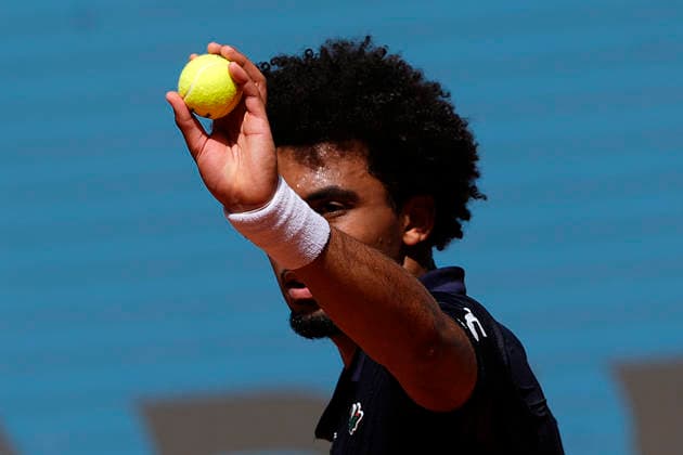 MADRID OPEN TENNIS 2026. ATP, Tennis Herren FILS ¢ FRA v ETCHEVERRY ¢ ARG Arthur Fils, France, during Madrid Open Tennis 2025 match. April 28, 2026.(ALTERPHOTOS Acero) MadridSpain  Copyright: xAcerox