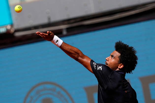 MADRID OPEN TENNIS 2026. ATP, Tennis Herren FILS ¢ FRA v ETCHEVERRY ¢ ARG Arthur Fils, France, during Madrid Open Tennis 2025 match. April 28, 2026.(ALTERPHOTOS Acero) MadridSpain  Copyright: xAcerox