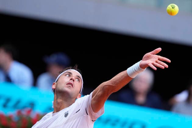 MADRID OPEN TENNIS 2026. ATP, Tennis Herren FILS ¢ FRA v ETCHEVERRY ¢ ARG Tomas Martin Etcheverry, Argentina, during Madrid Open Tennis 2025 match. April 28, 2026.(ALTERPHOTOS Acero) MadridSpain  Copyright: xAcerox