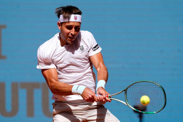 Tomas Martin Etcheverry, Argentina, during Madrid Open Tennis 2025 match. April 28, 2026. (20260428281)