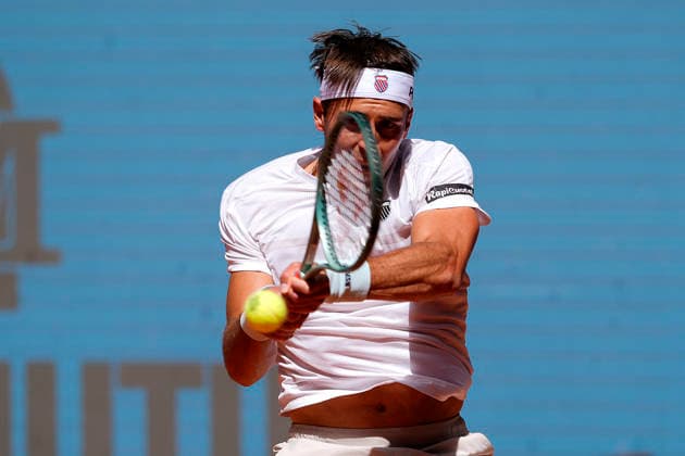 Tomas Martin Etcheverry, Argentina, during Madrid Open Tennis 2025 match. April 28, 2026. (20260428282)