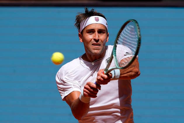 Tomas Martin Etcheverry, Argentina, during Madrid Open Tennis 2025 match. April 28, 2026. (20260428296)