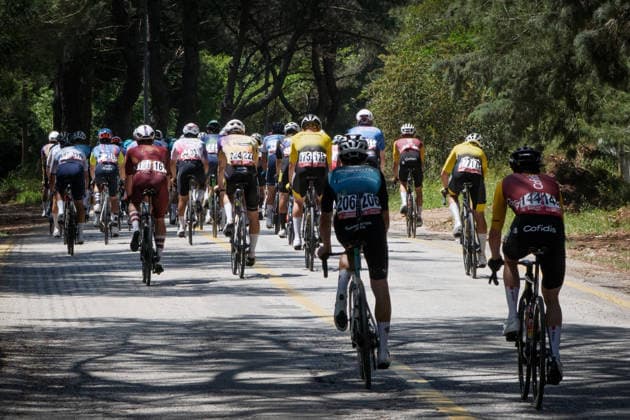 61st Presidential Cycling Tour of Turkiye MUGLA, TURKIYE - APRIL 28: Cyclists compete in a tight pack during the 132-kilometer Marmaris-Kiran route on April 28, 2026 in Mugla, Turkiye. This event represents the third stage of the 8-stage 61st Presidential Cycling Tour of Turkiye (TUR 2026), which is the only race in the country categorized as a ProSeries event on the UCI Europe Tour calendar. The competition is organized by the Turkish Cycling Federation under the auspices of the Presidency and with support from the Ministry of Youth and Sports. Ahmet Serdar Eser Anadolu Mugla Turkey. Editorial use only. Please get in touch for any other usage.  Copyright: x2026xAnadoluxAhmetxSerdarxEserx
