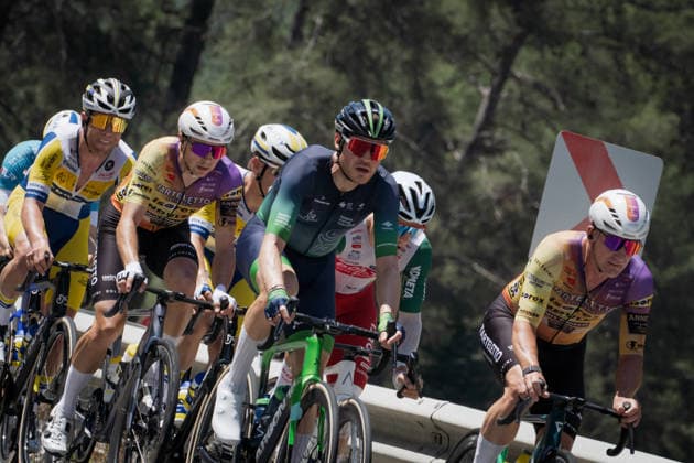 61st Presidential Cycling Tour of Turkiye MUGLA, TURKIYE - APRIL 28: Cyclists compete in a tight pack during the 132-kilometer Marmaris-Kiran route on April 28, 2026 in Mugla, Turkiye. This event represents the third stage of the 8-stage 61st Presidential Cycling Tour of Turkiye (TUR 2026), which is the only race in the country categorized as a ProSeries event on the UCI Europe Tour calendar. The competition is organized by the Turkish Cycling Federation under the auspices of the Presidency and with support from the Ministry of Youth and Sports. Ahmet Serdar Eser Anadolu Mugla Turkey. Editorial use only. Please get in touch for any other usage.  Copyright: x2026xAnadoluxAhmetxSerdarxEserx