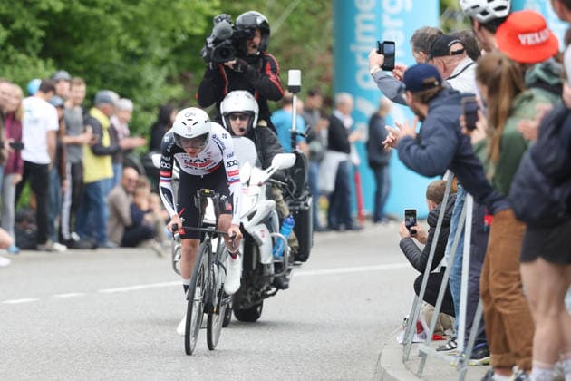 28 04 2026 Villars sur Glane, SWITZERLAND, Tour de Romandie 2026 Prologue Villars sur Glane Villars sur Glane Tadej Pogacar SLO Team UAE Emirates