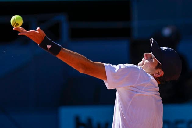 April 28, 2026, Madrid, Madrid, Spain: RAFAEL JODAR of Spain †ADIDAS during the Mutua Madrid Open 2026, ATP, Tennis Herren Masters 1000 and WTA, Tennis Damen 1000 tennis tournament, celebrated at Caja Magica on April 28, 2026 in Madrid, Spain. Madrid Spain - ZUMAc312 20260428_zsp_c312_344 Copyright: xOscarxManuelxSanchezx