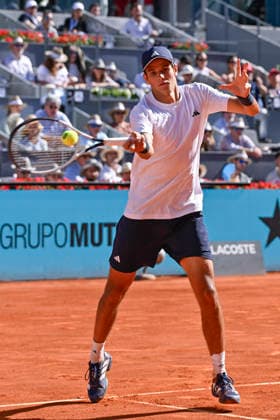 April 28, 2026, Madrid, Madrid, Spain: RAFAEL JODAR of Spain †ADIDAS during the Mutua Madrid Open 2026, ATP, Tennis Herren Masters 1000 and WTA, Tennis Damen 1000 tennis tournament, celebrated at Caja Magica on April 28, 2026 in Madrid, Spain. Madrid Spain - ZUMAc312 20260428_zsp_c312_348 Copyright: xOscarxManuelxSanchezx