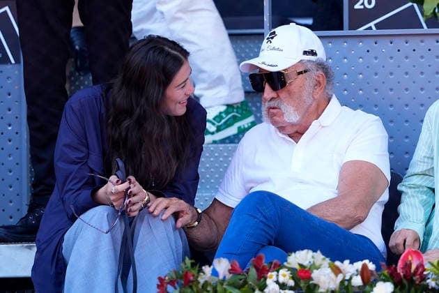 MADRID OPEN TENNIS 2026. ATP, Tennis Herren JODAR ¢ ESP v KOPRIVA ¢ CZE Garbine Muguruza and Ion Tiriac during Madrid Open Tennis 2025 match. April 28, 2026.(ALTERPHOTOS Acero) MadridSpain  Copyright: xAcerox