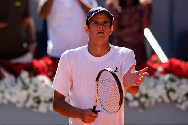 Rafael Jodar, Spain, during Madrid Open Tennis 2025 match. April 28, 2026. (20260428990)