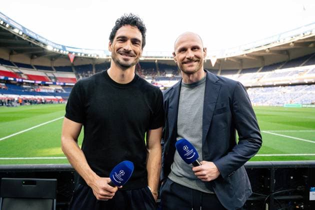 Benedikt HoÌˆwedes and Mats Hummels, Paris Saint Germain vs FC Bayern Munich, Champions League, semi-final, 28 04 2026 Paris Paris France Copyright: xkolbert-press MarcxNiemeyerx