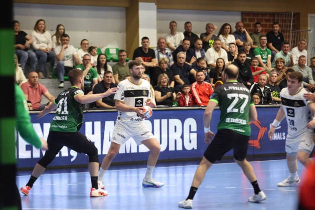 RK Nexe v THW Kiel - EHF European League Men 2025 2026 Harald Reinkind of THW Kiel during the EHF European League Men 2025 26 quarter-finals 1st leg match between RK Nexe and THW Kiel at Sports Hall King Tomislav on April 28, 2026 in Nasice, Croatia.  DavidxJerkovic PIXSELL