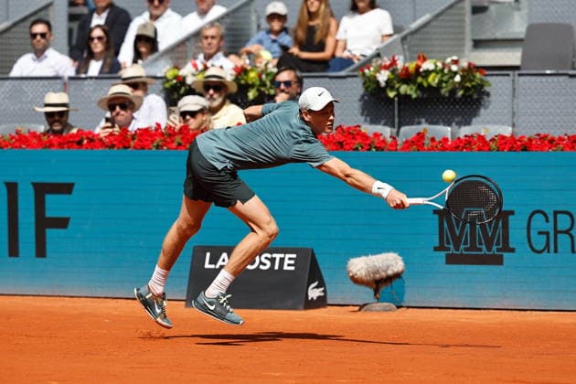 Jannik Sinner (ITA), APRIL 28, 2026 - Tennis : Jannik Sinner during singles Round of 16 match against Cameron Norrie on the ATP, Tennis Herren tour Masters 1000 tournaments Mutua Madrid Open tennis tournament at the Caja Magica in Madrid, Spain. Noxthirdxpartyxsales  aflo_328584519