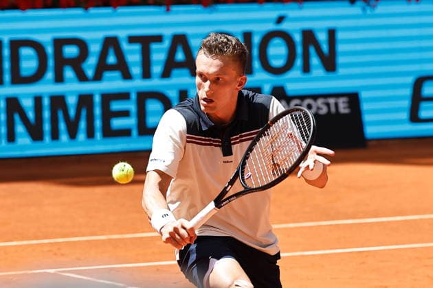 Jiri Lehecka (CZE), APRIL 28, 2026 - Tennis : Jiri Lehecka during singles Round of 16 match against Lorenzo Musetti on the ATP, Tennis Herren tour Masters 1000 tournaments Mutua Madrid Open tennis tournament at the Caja Magica in Madrid, Spain. Noxthirdxpartyxsales  aflo_328585836