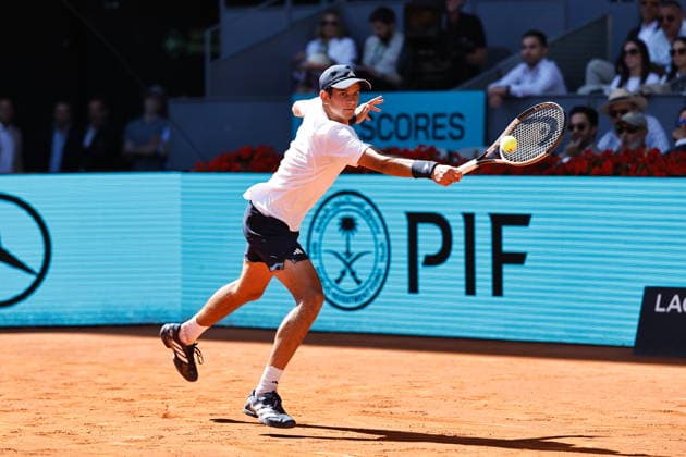 Rafael Jodar (ESP), APRIL 28, 2026 - Tennis : Rafael Jodar during singles Round of 16 match against Vit Kopriva on the ATP, Tennis Herren tour Masters 1000 tournaments Mutua Madrid Open tennis tournament at the Caja Magica in Madrid, Spain. Noxthirdxpartyxsales  aflo_328586969