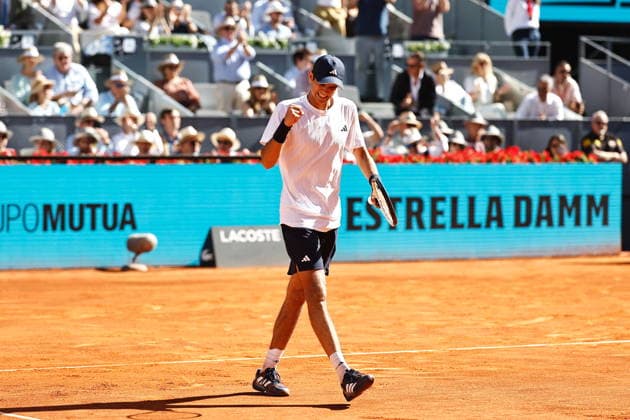 Rafael Jodar (ESP), APRIL 28, 2026 - Tennis : Rafael Jodar celebrate after winning singles Round of 16 match against Vit Kopriva on the ATP, Tennis Herren tour Masters 1000 tournaments Mutua Madrid Open tennis tournament at the Caja Magica in Madrid, Spain. Noxthirdxpartyxsales  aflo_328587086