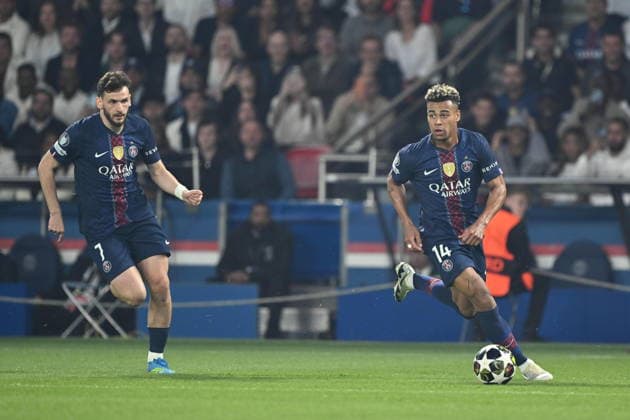 PSG v FC Bayern Munich - UEFA Champions League PARIS, FRANCE - APRIL 28: Desire Doue (R) of Paris Saint-Germain (PSG) in action during the UEFA Champions League semi-final first leg match between PSG and FC Bayern Munich at Parc des Princes in Paris, France on April 28, 2026. Mustafa Yalcin Anadolu Paris France. Editorial use only. Please get in touch for any other usage.  Copyright: x2026xAnadoluxMustafaxYalcinx