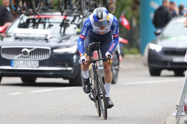 28 04 2026 Villars sur Glane, SWITZERLAND, Tour de Romandie 2026 Prologue Villars sur Glane Villars sur Glane Florian Lipowitz GER Team Bora Hansgrohe