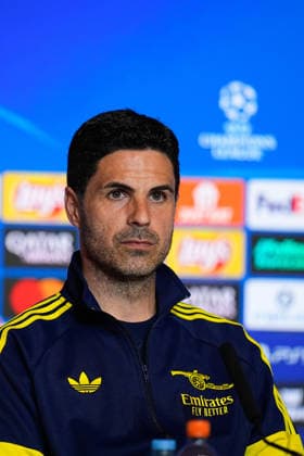 April 28, 2026, Madrid, Madrid, Spain: Mikel Arteta, head coach of Arsenal FC, attends his press conference, PK, Pressekonferenz ahead of their UEFA Champions League 2025 26 match against Atletico de Madrid at Riyadh Air Metropolitano on April 28, 2026, in Madrid, Spain. Arsenal FC Press Conference - UEFA Champions League 2025 26 - ZUMAa181 20260428_zaa_a181_336 Copyright: xDennisxAgyemanx