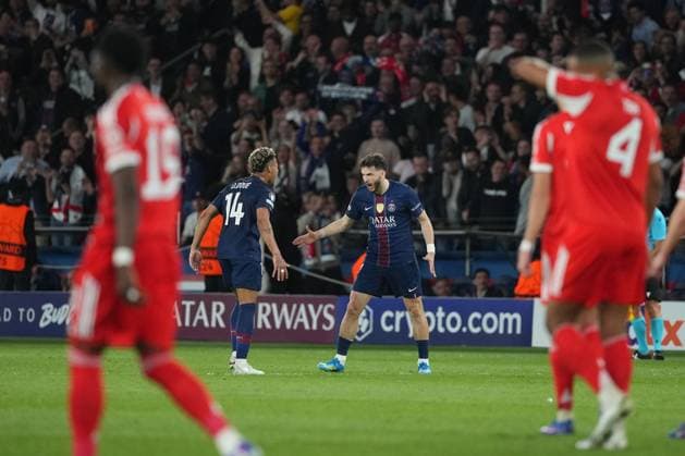 Khvicha Kvaratskhelia of PSG makes the score 1-1 Paris Saint-Germain v Bayern Munich, UEFA Champions League, Semi Final, First Leg, Football, Parc des Princes, Paris, France - 28 Apr 2026Paris Parc des Princes France EDITORIAL USE ONLY No use with unauthorised audio, video, data, fixture lists, club league logos or live services. Online in-match use limited to 120 images, no video emulation. No use in betting, games or single club league player publications.  Copyright: xDavexWinter Shutterstockx 16847969as