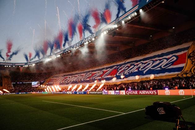 Choreography with pyrotechnics fans Paris , Paris Saint Germain vs FC Bayern Munich, Champions League, semi-final, 28 04 2026 Paris Paris France Copyright: xkolbert-press MarcxNiemeyerx
