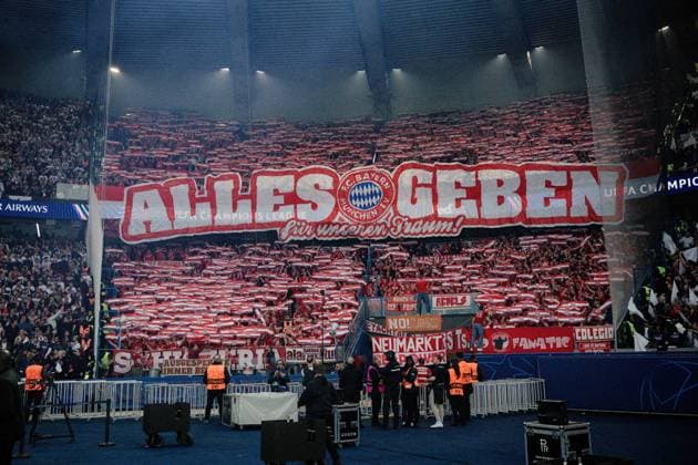 Choreo Fans FC Bayern, Paris Saint Germain vs FC Bayern Munich, Champions League, Semifinal, 28 04 2026 Paris Paris France Copyright: xkolbert-press MarcxNiemeyerx