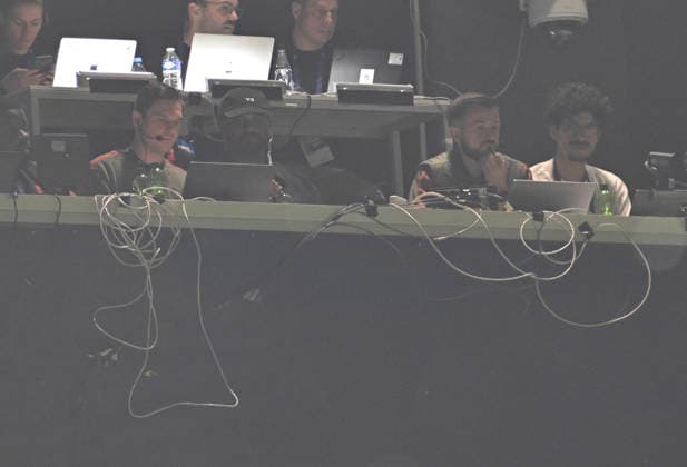 28 04 2026, Football UEFA Championsleague 2025 2026 semi-final first leg, Paris St Germain FC Bayern Munich, at the Parc de Princes stadium in Paris France Coach Vincent Kompany FC Bayern Munich in the stands DFL and DFB regulations prohibit any use of photographs as image sequences and or quasi video