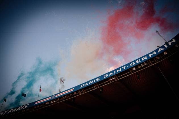 Choreography with pyrotechnics fans Paris , Paris Saint Germain vs FC Bayern Munich, Champions League, semi-final, 28 04 2026 Paris Paris France Copyright: xkolbert-press MarcxNiemeyerx