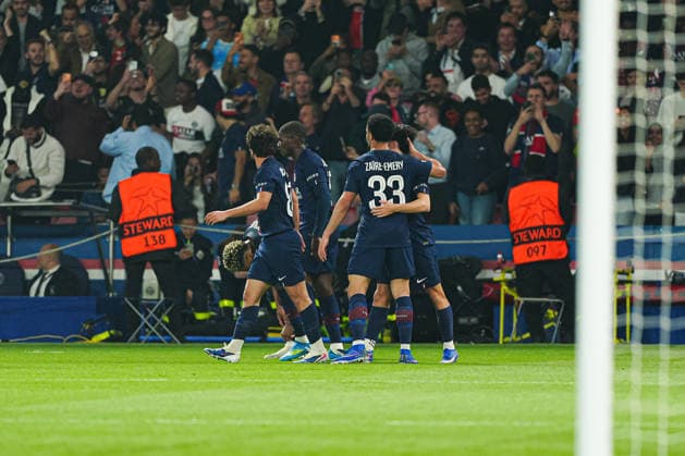 Goal celebration Paris St Germain after scoring 2 1 by header Joao Neves Paris St Germain, 87 FRA, Paris St Germain vs FC Bayern Munich, Football, UEFA Champions League, Semi-final, 2025 2026 season, 28 04 2026 FRA, Paris St Germain vs FC Bayern Munich, Football, UEFA Champions League, Semi-final, 2025 2026 season, 28 04 2026 Paris Copyright: xEibner-Pressefoto MarcelxvonxFehrnx EP_MFN