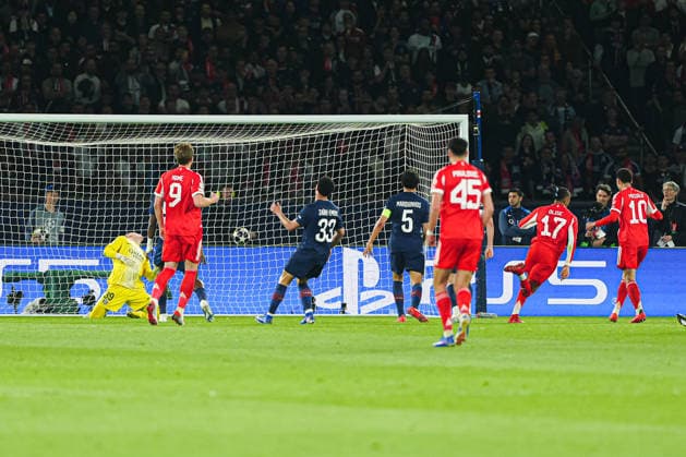 Goal to 2 2 Michael Olise FC Bayern Munich, 17 FRA, Paris St Germain vs FC Bayern Munich, Football, UEFA Champions League, Semi-final, 2025 2026 season, 28 04 2026 FRA, Paris St Germain vs FC Bayern Munich, Football, UEFA Champions League, Semi-final, 2025 2026 season, 28 04 2026 Paris Copyright: xEibner-Pressefoto MarcelxvonxFehrnx EP_MFN