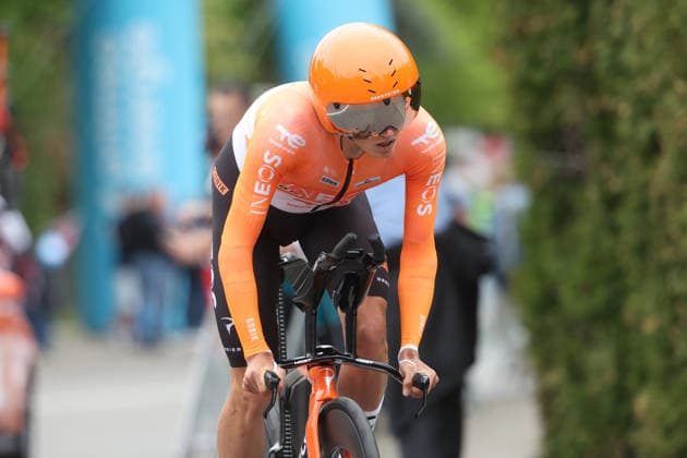 28 04 2026 Villars sur Glane, SWITZERLAND, Tour de Romandie 2026 Prologue Villars sur Glane Villars sur Glane Oscar Onley GBR Team Ineos Grenadiers