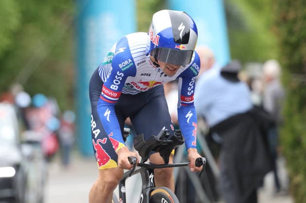 28 04 2026 Villars sur Glane, SWITZERLAND, Tour de Romandie 2026 Prologue Villars sur Glane Villars sur Glane Primoz Roglic SLO Team Bora Hansgrohe